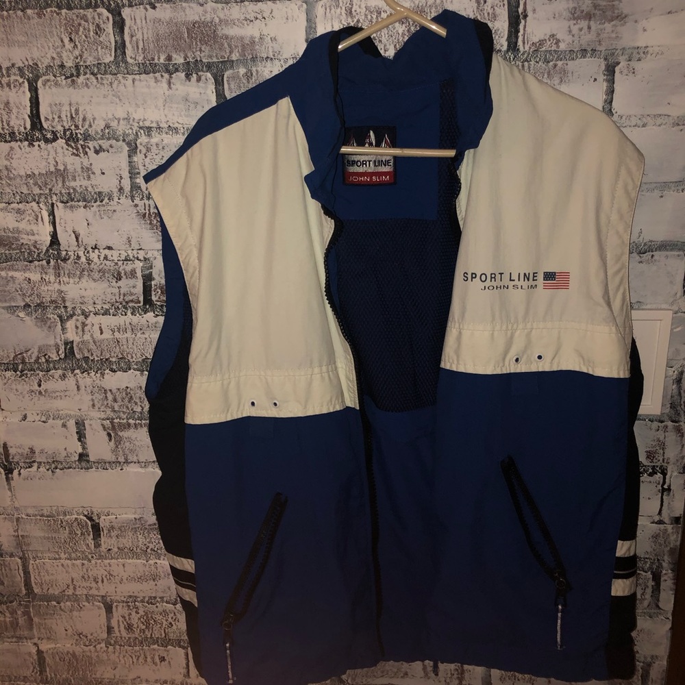 vintage zip up vest // nylon // John Slim Sport